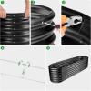 imageLand Guard 822ft Galvanized Raised Garden Bed Kit Raised Garden Boxes Outdoor Oval Metal Raised Garden Beds for Vegetables Forest GreenGray