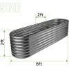 imageLand Guard 822ft Galvanized Raised Garden Bed Kit Raised Garden Boxes Outdoor Oval Metal Raised Garden Beds for Vegetables Forest GreenModern Grey