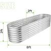 imageLand Guard 822ft Galvanized Raised Garden Bed Kit Raised Garden Boxes Outdoor Oval Metal Raised Garden Beds for Vegetables Forest GreenSilver