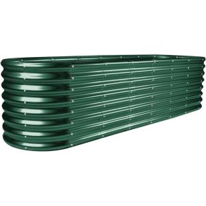 imageLand Guard 822ft Galvanized Raised Garden Bed Kit Raised Garden Boxes Outdoor Oval Metal Raised Garden Beds for Vegetables Forest GreenForest Green