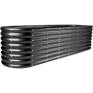 imageLand Guard 822ft Galvanized Raised Garden Bed Kit Raised Garden Boxes Outdoor Oval Metal Raised Garden Beds for Vegetables Forest GreenGray