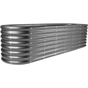 imageLand Guard 822ft Galvanized Raised Garden Bed Kit Raised Garden Boxes Outdoor Oval Metal Raised Garden Beds for Vegetables Forest GreenModern Grey