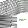 imageLand Guard 24 Tall 42ft Galvanized Raised Garden Bed Kit Galvanized Planter Garden Boxes Outdoor Oval Large Metal Raised Garden Bed for Vegetables Lime Green 422ftClassic Silver