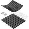 imageLand Guard 24 Tall 42ft Galvanized Raised Garden Bed Kit Galvanized Planter Garden Boxes Outdoor Oval Large Metal Raised Garden Bed for Vegetables Lime Green 422ftDark Grey