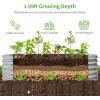 imageLand Guard 24 Tall 42ft Galvanized Raised Garden Bed Kit Galvanized Planter Garden Boxes Outdoor Oval Large Metal Raised Garden Bed for Vegetables Lime Green 422ftClassic Silver