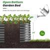 imageLand Guard 24 Tall 42ft Galvanized Raised Garden Bed Kit Galvanized Planter Garden Boxes Outdoor Oval Large Metal Raised Garden Bed for Vegetables Lime Green 422ftDark Grey