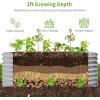 imageLand Guard 24 Tall 42ft Galvanized Raised Garden Bed Kit Galvanized Planter Garden Boxes Outdoor Oval Large Metal Raised Garden Bed for Vegetables Lime Green 422ftClassic Silver