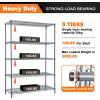 imageLand Guard 5 Tier Storage Racks and Shelving  48quot L x 20quot W x 72quot H Heavy Steel Material Pantry Shelves  Each Unit Loads 350 Pounds Wire Shelf Suitable for Warehouses Closets KitchensGrey