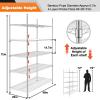 imageLand Guard 5 Tier Storage Racks and Shelving  48quot L x 20quot W x 72quot H Heavy Steel Material Pantry Shelves  Each Unit Loads 350 Pounds Wire Shelf Suitable for Warehouses Closets KitchensChrome