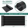 imageLand Guard 6ft x 300ft Garden Weed Barrier  High Density Woven Landscape Fabric  Premium Heavy Duty Weed Matblack