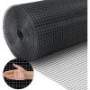 imageLand guard 19 Gauge Hardware Cloth 12 inch 48inch100ft Chicken Wire Fence Galvanized Welded Cage Wire Mesh Roll Supports Poultry Netting Cage FenceBlack