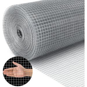 imageLand Guard 19 Gauge Hardware Cloth 12 inch Chicken Wire Fence Galvanized Welded Cage Wire Mesh Roll Supports Poultry Netting Cage Fence12inch 16inch50ft