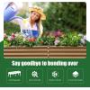 imageLand Guard Galvanized Raised Garden Bed with Legs 962432in Raised Garden Beds Outdoor with Drainage Holes Planter Boxes Outdoor for Backyard Patio Balcony 800lb Capacity BrownBrown