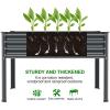imageLand Guard Galvanized Raised Garden Bed with Legs 962432in Raised Garden Beds Outdoor with Drainage Holes Planter Boxes Outdoor for Backyard Patio Balcony 800lb Capacity BrownGray