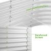 imageLand Guard 24 Tall 42ft Galvanized Raised Garden Bed Kit Galvanized Planter Garden Boxes Outdoor Oval Large Metal Raised Garden Bed for VegetablesPearl White 422ftPearl White