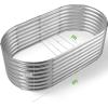 imageLand Guard 24 Tall Galvanized Raised Garden Bed Kit Galvanized Planter Garden Boxes Outdoor Oval Large Metal Raised Garden Bed for Vegetables Classic Silver 422ftClassic Silver