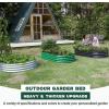 imageLand Guard 2Pcs Galvanized Steel Raised Garden Bed8 x 4 x 1 ft Large Metal Raised Planter Beds Aluminum Raised Garden Bed for Vegetables 8 x 4 x 1ft2pcs3green