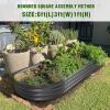 imageLand Guard 2Pcs Galvanized Steel Raised Garden Bed8 x 4 x 1 ft Large Metal Raised Planter Beds Aluminum Raised Garden Bed for Vegetables 8 x 4 x 1ft2pcs2grey