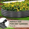 imageLand Guard 2Pcs Galvanized Steel Raised Garden Bed8 x 4 x 1 ft Large Metal Raised Planter Beds Aluminum Raised Garden Bed for Vegetables 8 x 4 x 1ft2pcs2grey