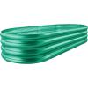 imageLand Guard 2Pcs Galvanized Steel Raised Garden Bed8 x 4 x 1 ft Large Metal Raised Planter Beds Aluminum Raised Garden Bed for Vegetables 8 x 4 x 1ft2pcs3green
