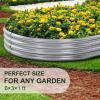 imageLand Guard 2Pcs Galvanized Steel Raised Garden Bed8 x 4 x 1 ft Large Metal Raised Planter Beds Aluminum Raised Garden Bed for Vegetables 8 x 4 x 1ft2pcs1silver