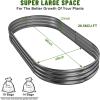 imageLand Guard 2Pcs Galvanized Steel Raised Garden Bed8 x 4 x 1 ft Large Metal Raised Planter Beds Aluminum Raised Garden Bed for Vegetables 8 x 4 x 1ft2pcs2grey