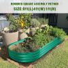 imageLand Guard 2Pcs Galvanized Steel Raised Garden Bed8 x 4 x 1 ft Large Metal Raised Planter Beds Aluminum Raised Garden Bed for Vegetables 8 x 4 x 1ft2pcs3green