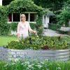 imageLand Guard 2Pcs Galvanized Steel Raised Garden Bed8 x 4 x 1 ft Large Metal Raised Planter Beds Aluminum Raised Garden Bed for Vegetables 8 x 4 x 1ft2pcs1silver