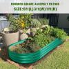 imageLand Guard 2Pcs Galvanized Steel Raised Garden Bed8 x 4 x 1 ft Large Metal Raised Planter Beds Aluminum Raised Garden Bed for Vegetables 8 x 4 x 1ft2pcs3green