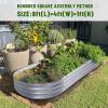imageLand Guard 2Pcs Galvanized Steel Raised Garden Bed8 x 4 x 1 ft Large Metal Raised Planter Beds Aluminum Raised Garden Bed for Vegetables 8 x 4 x 1ft2pcs1silver