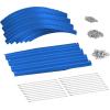 imageLand Guard 821ft Galvanized Raised Garden Bed Kit 108 Gallon Capacity Raised Garden Boxes Outdoor Oval Metal Raised Garden Beds for Vegetables Bluewith 10 Connecting rodsBlue