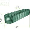 imageLand Guard 821ft Galvanized Raised Garden Bed Kit 108 Gallon Capacity Raised Garden Boxes Outdoor Oval Metal Raised Garden Beds for Vegetables Bluewith 10 Connecting rodsGreen