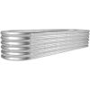 imageLand Guard 821ft Galvanized Raised Garden Bed Kit 108 Gallon Capacity Raised Garden Boxes Outdoor Oval Metal Raised Garden Beds for Vegetables Bluewith 10 Connecting rodsSilver