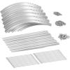 imageLand Guard 821ft Galvanized Raised Garden Bed Kit 108 Gallon Capacity Raised Garden Boxes Outdoor Oval Metal Raised Garden Beds for Vegetables Bluewith 10 Connecting rodsSilver