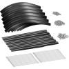 imageLand Guard 821ft Galvanized Raised Garden Bed Kit 108 Gallon Capacity Raised Garden Boxes Outdoor Oval Metal Raised Garden Beds for Vegetables Bluewith 10 Connecting rodsGray