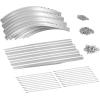 imageLand Guard 821ft Galvanized Raised Garden Bed Kit 108 Gallon Capacity Raised Garden Boxes Outdoor Oval Metal Raised Garden Beds for Vegetables Bluewith 10 Connecting rodsSilver