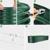 imageLand Guard 821ft Galvanized Raised Garden Bed Kit 108 Gallon Capacity Raised Garden Boxes Outdoor Oval Metal Raised Garden Beds for Vegetables Bluewith 10 Connecting rodsGreen