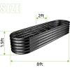imageLand Guard 8ft Galvanized Raised Garden Bed Kit Raised Garden Boxes Outdoor Oval Metal Raised Garden Beds for Vegetables Silver108 Gallon Capacitywith 10 Connecting rodsGray