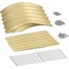 imageLand Guard 8ft Galvanized Raised Garden Bed Kit Raised Garden Boxes Outdoor Oval Metal Raised Garden Beds for Vegetables Silver108 Gallon Capacitywith 10 Connecting rodsCream Yellow