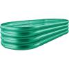 imageLand Guard 2Pcs Galvanized Steel Raised Garden Bed8 x 4 x 1 ft Large Metal Raised Planter Beds Aluminum Raised Garden Bed for Vegetables 8 x 4 x 1ft2pcs3green