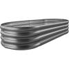 imageLand Guard 2Pcs Galvanized Steel Raised Garden Bed8 x 4 x 1 ft Large Metal Raised Planter Beds Aluminum Raised Garden Bed for Vegetables 8 x 4 x 1ft2pcs2grey