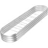 imageLand Guard 821ft Galvanized Raised Garden Bed Kit 108 Gallon Capacity Raised Garden Boxes Outdoor Oval Metal Raised Garden Beds for Vegetables Bluewith 10 Connecting rodsSilver