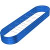 imageLand Guard 8ft Galvanized Raised Garden Bed Kit Raised Garden Boxes Outdoor Oval Metal Raised Garden Beds for Vegetables Silver108 Gallon Capacitywith 10 Connecting rodsBlue