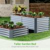 image:imageLand Guard 2 Pack 632 ft Galvanized Metal Raised Garden Bed 2FT Deep Root Elevated Planter Box Steel Large Vegetable Flower Bed Kit Modern Grey