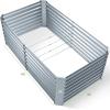 image:imageLand Guard 2 Pack 632 ft Galvanized Metal Raised Garden Bed 2FT Deep Root Elevated Planter Box Steel Large Vegetable Flower Bed Kit Modern Grey