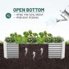 image:imageLand Guard 2 Pack 632 ft Galvanized Metal Raised Garden Bed 2FT Deep Root Elevated Planter Box Steel Large Vegetable Flower Bed Kit Silver632ft