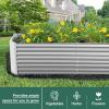 image:imageLand Guard 2 Pack 842ft Galvanized Raised Garden Bed Kit Galvanized Planter Raised Garden Boxes Outdoor Large Metal Raised Garden Beds for Vegetables Silver