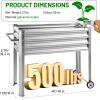image:imageLand Guard 2 Pack Galvanized Raised Garden Bed with Legs amp Wheels 361232in Metal Elevated Raised Planter Box for Backyard Patio Balcony 300lb Capacity Dark GreySilver