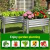 image:imageLand Guard 2 Pack Galvanized Raised Garden Bed with Legs amp Wheels 361232in Metal Elevated Raised Planter Box for Backyard Patio Balcony 300lb Capacity Dark GreySilver