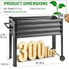 image:imageLand Guard 2 Pack Galvanized Raised Garden Bed with Legs amp Wheels 361232in Metal Elevated Raised Planter Box for Backyard Patio Balcony 300lb Capacity Dark GreyDark Grey